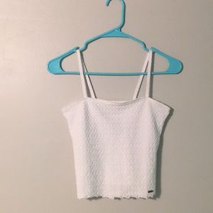 White cropped tank